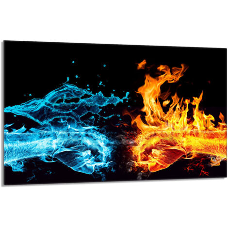 Glasschutzplatte für den Herd 80x52 Fire
