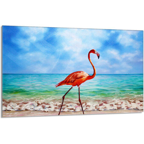 Glasschutzplatte für den Herd 80x52 Flamingo