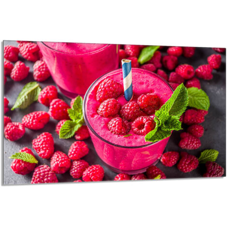 Glasschutzplatte für den Herd 80x52 Himbeeren