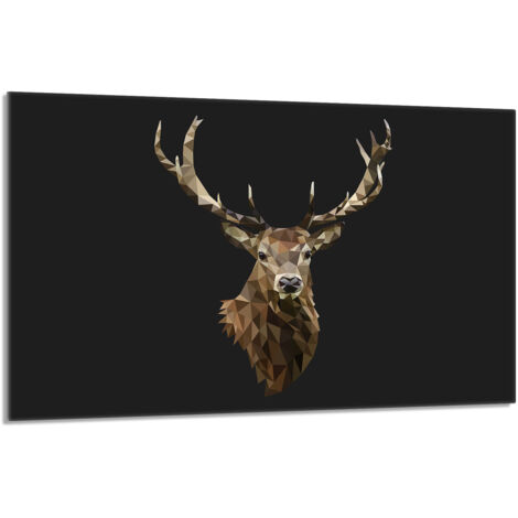 Glasschutzplatte für den Herd 80x52 Hirsch
