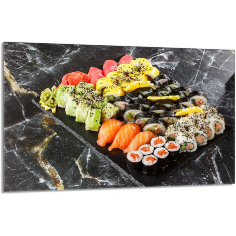 Glasschutzplatte für den Herd 80x52 Sushi
