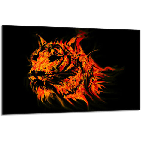 Glasschutzplatte für den Herd 80x52 Tiger