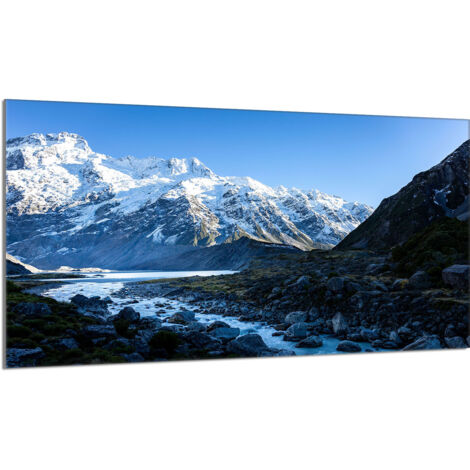 Glasschutzplatte für den Herd 90x52 Berge
