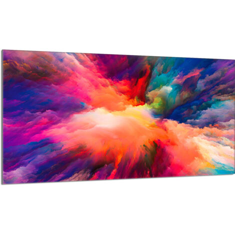 Glasschutzplatte für den Herd 90x52 Bunt