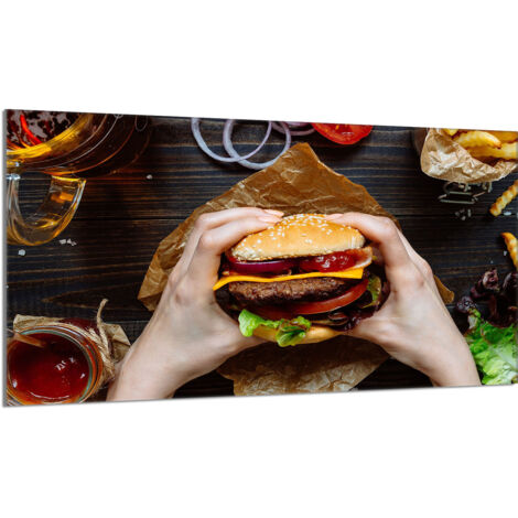 Glasschutzplatte für den Herd 90x52 Hamburger