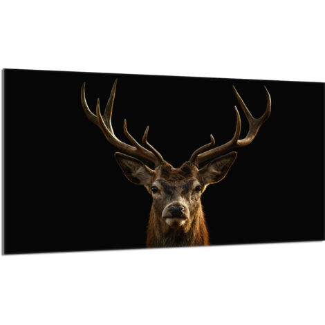 Glasschutzplatte für den Herd 90x52 Hirsch