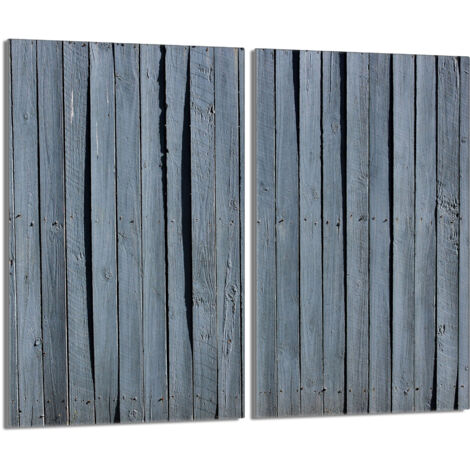 Glasschutzplatte für Herd 2x30x52 Holz
