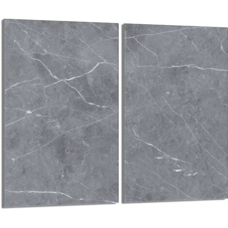 Glasschutzplatte für Herd 2x30x52 Marmor