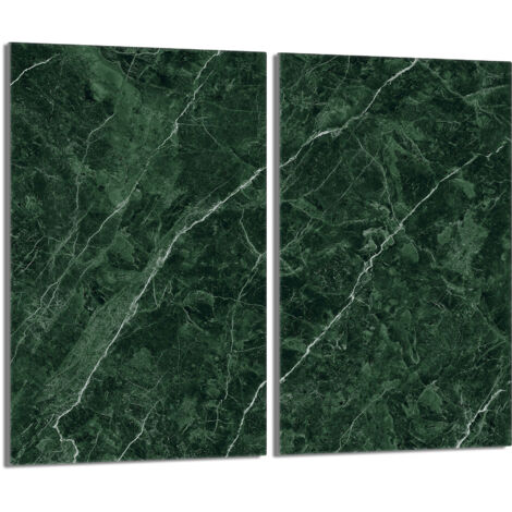Glasschutzplatte für Herd 2x30x52 Marmor