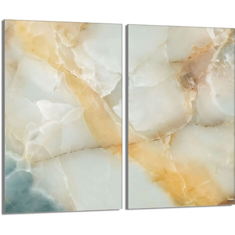 Glasschutzplatte für Herd 2x30x52 Marmor