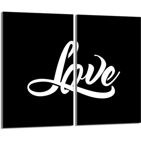 Glasschutzplatte für Herd 2x30x52 Schwarz