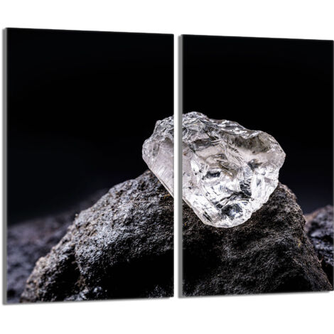 Glasschutzplatte für Herd 2x30x52 Stone