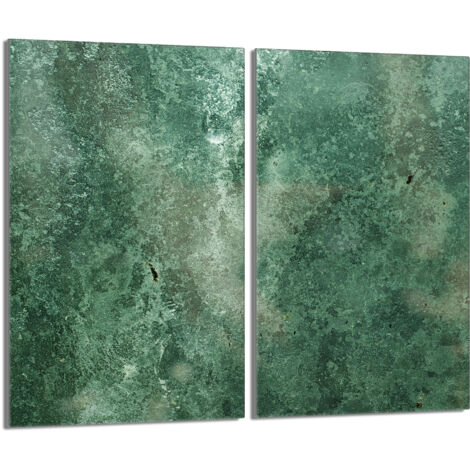 Glasschutzplatte für Herd 2x30x52 Türkis