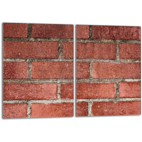 Glasschutzplatte für Herd 2x40x52 Brick