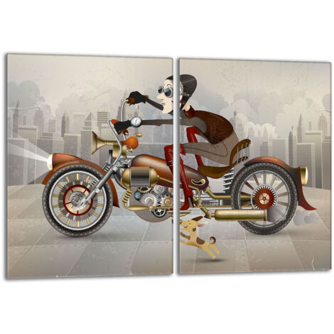 Glasschutzplatte für Herd 2x40x52 Motorrad