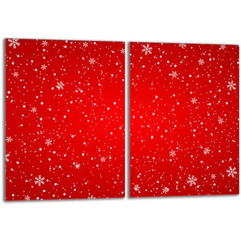 Glasschutzplatte für Herd 2x40x52 Rot