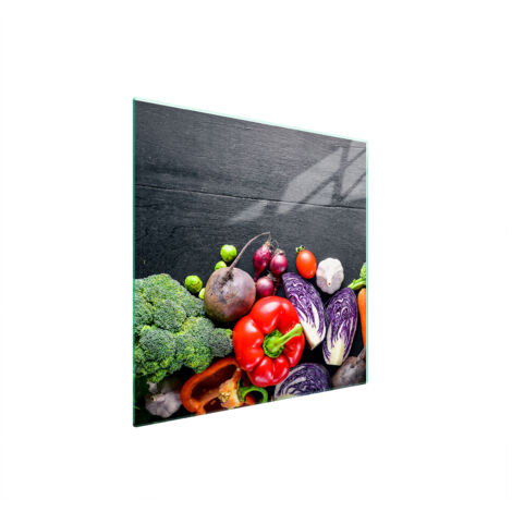 GLASSCHUTZPLATTE FÜR HERD 50x52 GEMÜSE