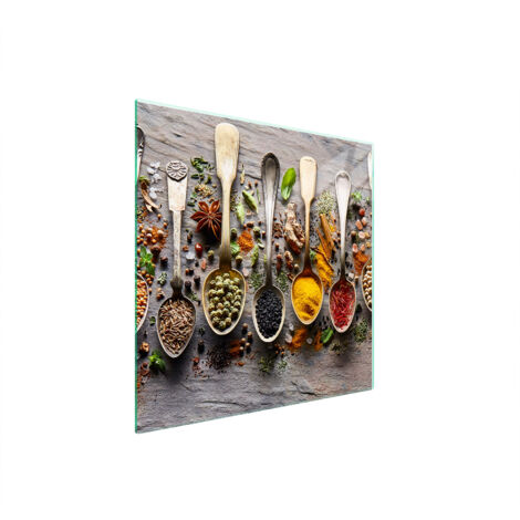 GLASSCHUTZPLATTE FÜR HERD 50x52 GEWÜRZE