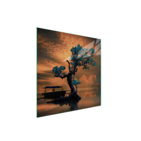 GLASSCHUTZPLATTE FÜR HERD 50x52 TREE