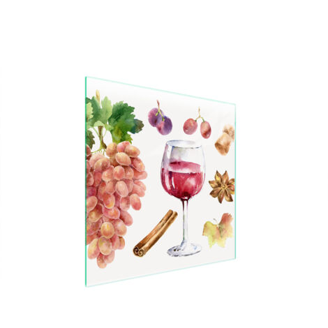 GLASSCHUTZPLATTE FÜR HERD 50x52 WEIN