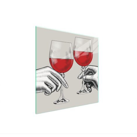 GLASSCHUTZPLATTE FÜR HERD 50x52 WEIN