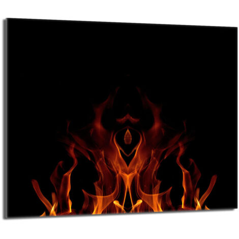Glasschutzplatte für Herd 60x52 Fire