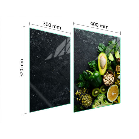 GLASSCHUTZPLATTE FÜR HERD 70x52 AVOCADO