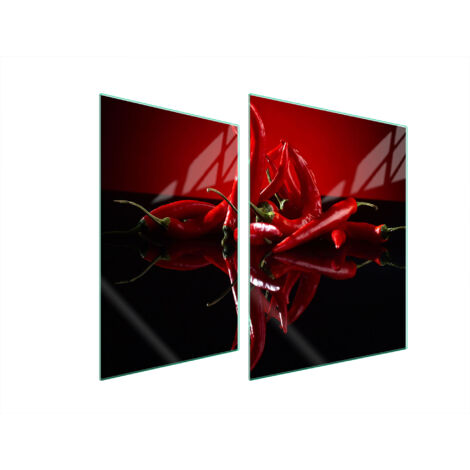 GLASSCHUTZPLATTE FÜR HERD 70x52 CHILLI