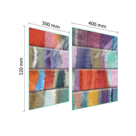 GLASSCHUTZPLATTE FÜR HERD 70x52 FARBIG
