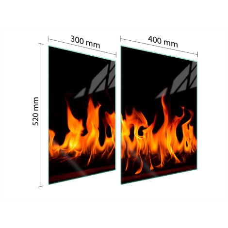 GLASSCHUTZPLATTE FÜR HERD 70x52 FIRE
