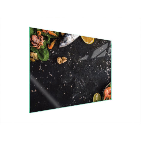 GLASSCHUTZPLATTE FÜR HERD 70x52 FISCH