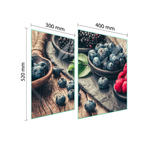 GLASSCHUTZPLATTE FÜR HERD 70x52 FRUIT