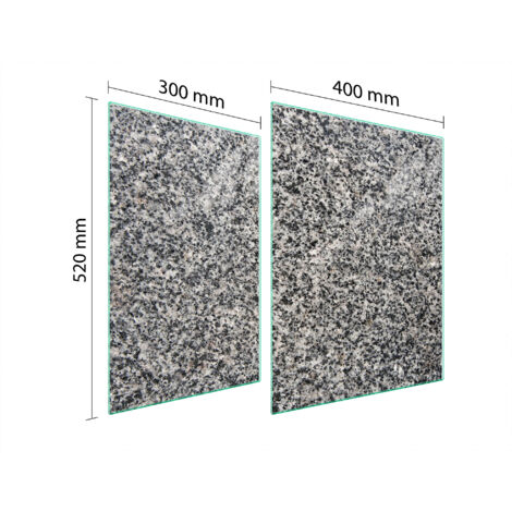 GLASSCHUTZPLATTE FÜR HERD 70x52 GRANIT