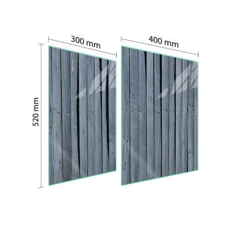 GLASSCHUTZPLATTE FÜR HERD 70x52 HOLZ