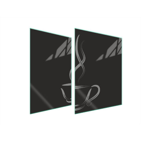 GLASSCHUTZPLATTE FÜR HERD 70x52 KAFFEE