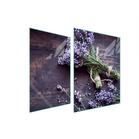 GLASSCHUTZPLATTE FÜR HERD 70x52 LAVENDEL