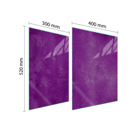 GLASSCHUTZPLATTE FÜR HERD 70x52 LILA