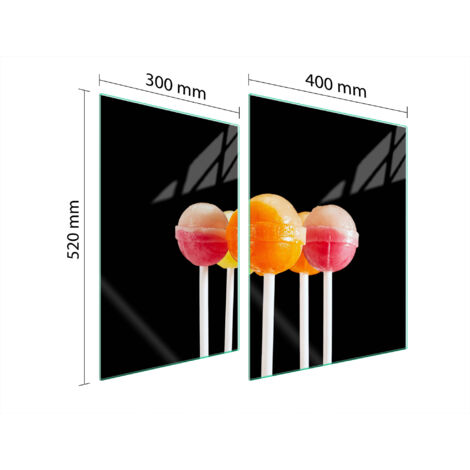 GLASSCHUTZPLATTE FÜR HERD 70x52 LOLLIPOPS