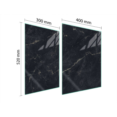 GLASSCHUTZPLATTE FÜR HERD 70x52 MARMOR