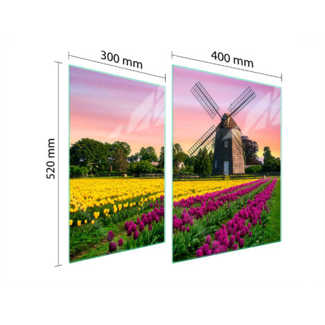 GLASSCHUTZPLATTE FÜR HERD 70x52 MEADOW