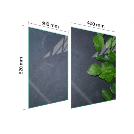 GLASSCHUTZPLATTE FÜR HERD 70x52 SCHIEFER