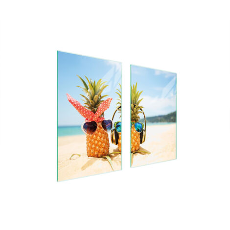 GLASSCHUTZPLATTE FÜR HERD 75x52 ANANAS