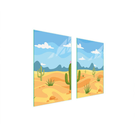 GLASSCHUTZPLATTE FÜR HERD 75x52 CACTUS