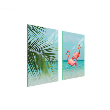 GLASSCHUTZPLATTE FÜR HERD 75x52 FLAMINGO
