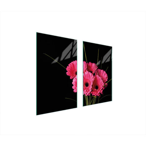 GLASSCHUTZPLATTE FÜR HERD 75x52 GERBERA