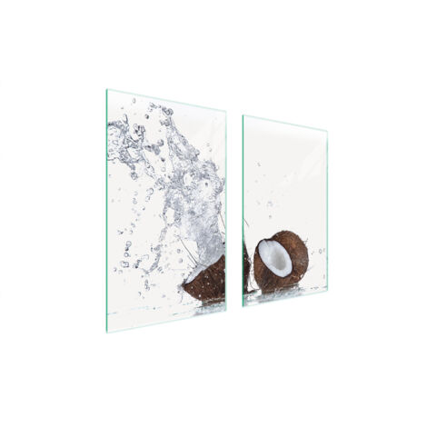 GLASSCHUTZPLATTE FÜR HERD 75x52 KOKOSNUSS