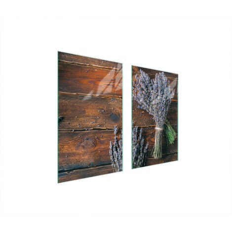 GLASSCHUTZPLATTE FÜR HERD 75x52 LAVENDEL