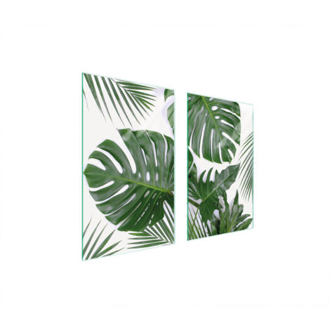 GLASSCHUTZPLATTE FÜR HERD 75x52 MONSTERA