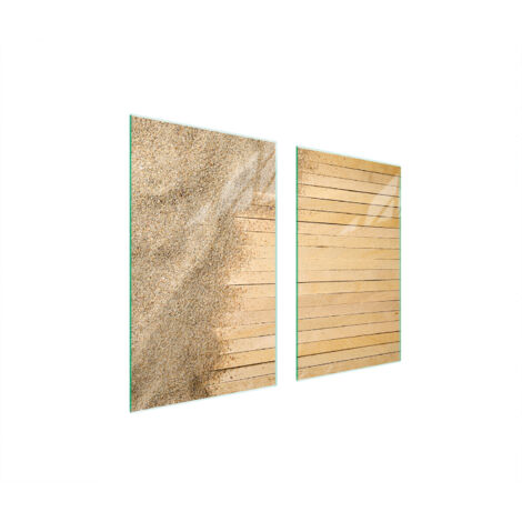 GLASSCHUTZPLATTE FÜR HERD 75x52 SAND