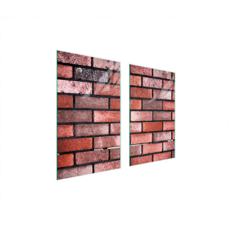GLASSCHUTZPLATTE FÜR HERD 75x52 ZIEGEL
